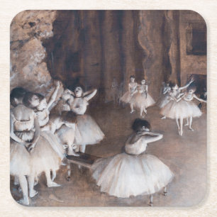 Porta-copo De Papel Quadrado Edgar Degas - Ensaio de Ballet no Palco