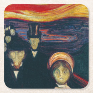 Porta-copo De Papel Quadrado Edvard Munch - Ansiedade