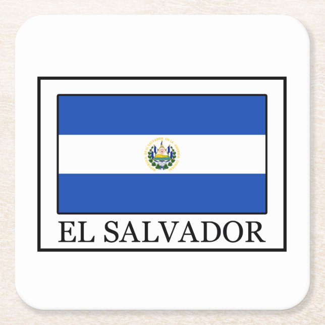 Porta-copo De Papel Quadrado El Salvador (Frente)