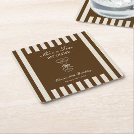 Porta-copo De Papel Quadrado Ela É Um Pouquinho Mais Velha Café Martini Anivers