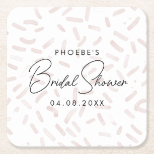 Porta-copo De Papel Quadrado Ela foi esfregada na Porta copos de Chá de morango