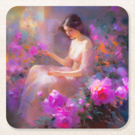 Porta-copo De Papel Quadrado Elegância Sensual