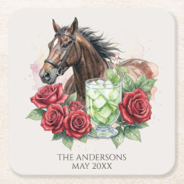 Porta-copo De Papel Quadrado Elegant Derby Party 