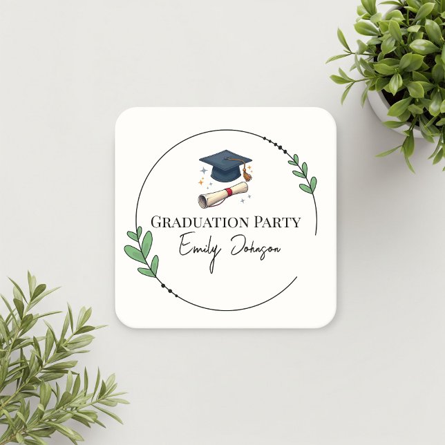 Porta-copo De Papel Quadrado Elegant Personalized Cardboard Coasters  (Criador carregado)