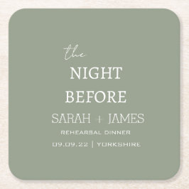 Porta-copo De Papel Quadrado Elegante Festa de Jantar na Véspera do Ensaio