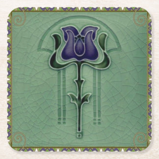 Porta-copo De Papel Quadrado Elegante Vintage Na moda Modern Nouveau Art
