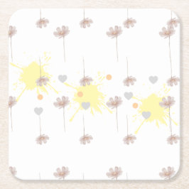 Porta-copo De Papel Quadrado Elegent modren dazie flower