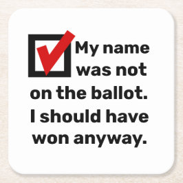 Porta-copo De Papel Quadrado Eleição Humor 2024