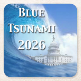 Porta-copo De Papel Quadrado Eleição Tsunami Azul 2026