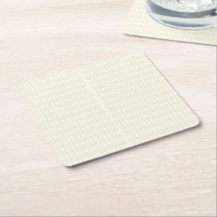 Porta-copo De Papel Quadrado Eleve Seu Espaço com Geométrico Branco e Dourado