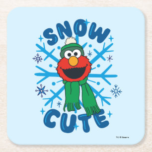 Porta-copo De Papel Quadrado Elmo Snow Cute