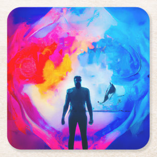 Porta-copo De Papel Quadrado Em pé nas cores