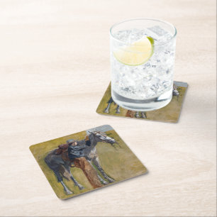 Porta-copo De Papel Quadrado Embaralagens Americanas: Velho Cowboy Ocidental co