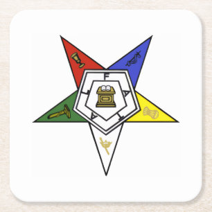 Porta-copo De Papel Quadrado Emblema da Ordem da Estrela do Oriente