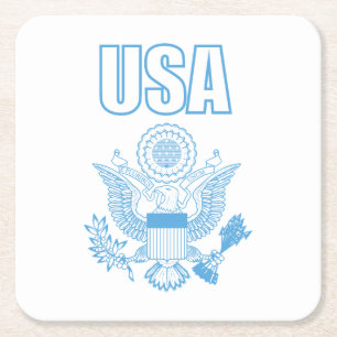 Porta-copo De Papel Quadrado emblema nacional dos EUA