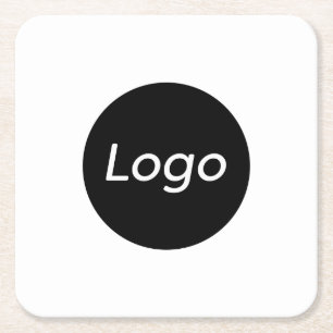 Porta-copo De Papel Quadrado Empresa de logotipo simples
