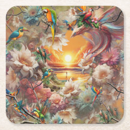 Porta-copo De Papel Quadrado Enchanted Magical Fantasy Creations
