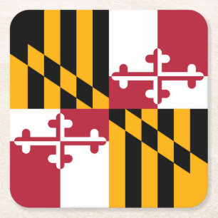 Porta-copo De Papel Quadrado Ênfase Design do Sinalizador do Estado de Maryland