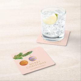 Porta-copo De Papel Quadrado Enfeites de natal Festivos Personalizados