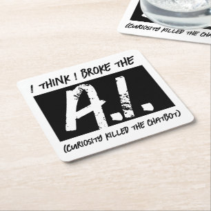 Porta-copo De Papel Quadrado Engraçado Eu Acho Que Quebrei Os Desenvolvedores D