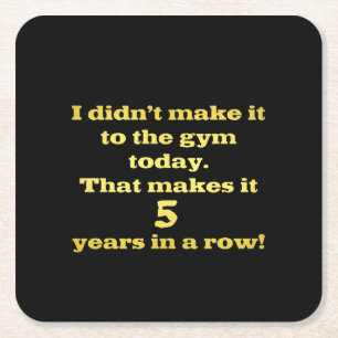 Porta-copo De Papel Quadrado Engraçado ir à Piada da academia