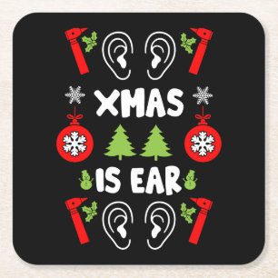 Porta-copo De Papel Quadrado ENT Doctor Christmas
