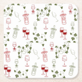 Porta-copo De Papel Quadrado Envelhecendo Como Um Bom Vinho