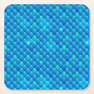 Porta-copo De Papel Quadrado escamas de peixe
