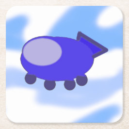 Porta-copo De Papel Quadrado Espaçador Azul Voador