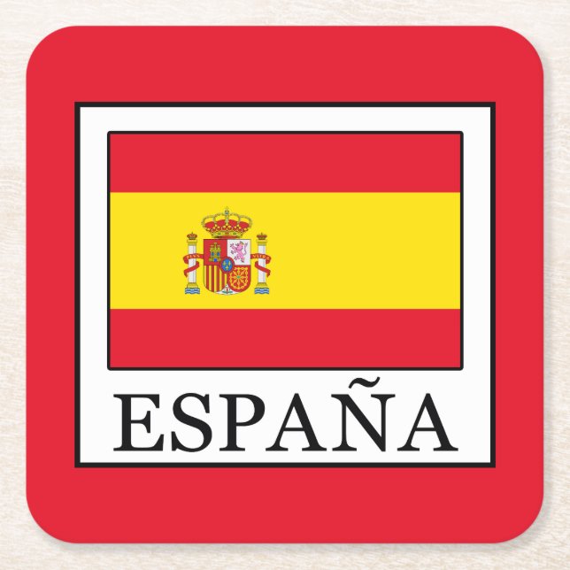 Porta-copo De Papel Quadrado Espanha (Frente)
