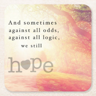 Porta-copo De Papel Quadrado Esperança