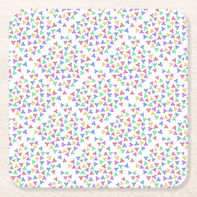 Porta-copo De Papel Quadrado Espinadores do Fidget (Frente)