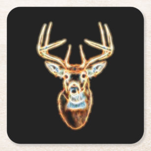 Porta-copo De Papel Quadrado Espírito digital principal da energia dos cervos