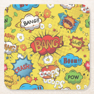 Porta-copo De Papel Quadrado Esquadrão de Bolhas de Cartoon Coloridas Bonitas