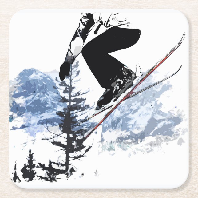 Porta-copo De Papel Quadrado Esquecer as Rochas - Banff Canada (Frente)