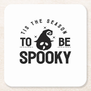 Porta-copo De Papel Quadrado Esta É A Época Para Ser Um Dia De Halloween Louco