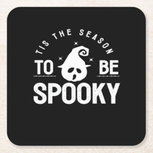 Porta-copo De Papel Quadrado Esta É A Época Para Ser Um Dia De Halloween Louco