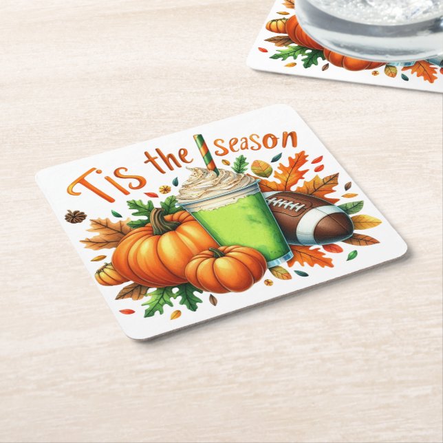 Porta-copo De Papel Quadrado Esta é a estação (Inclinado)