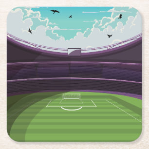 Porta-copo De Papel Quadrado Estádio de Futebol