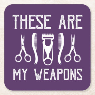 Porta-copo De Papel Quadrado Estas São Minhas Armas