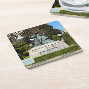 Porta-copo De Papel Quadrado Estátua de Samurai Kamakura Gongoro Kagemasa Kabu