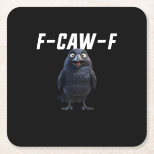 Porta-copo De Papel Quadrado Estilo Criativo Engraçado do Corvo F Caw F