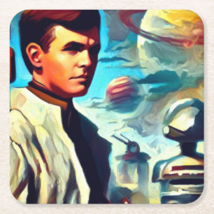 Porta-copo De Papel Quadrado Estilo de Cobrir 2 da Revista Pulp SF