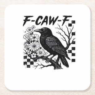 Porta-copo De Papel Quadrado Estilo engraçado e essencial F Caw F