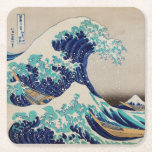 Porta-copo De Papel Quadrado Estilo Japonês, Wave Xícara De Papel De Café De Do<br><div class="desc">Estilo Japonês,  Grande Onda,  Arte,  Ilustração,  Antigo japonês,  natureza</div>