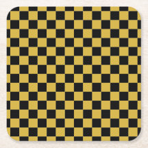 Estilo Quadrado Branco com Padrão Dourado Metálico