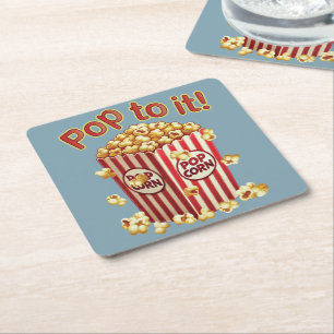 Porta-copo De Papel Quadrado Estique-se com Estilo - "Pop a ele!"