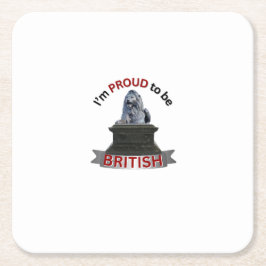 Porta-copo De Papel Quadrado Estou Orgulhoso de ser britânico