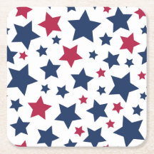 Estrelas Vermelhas e Azuis - Padrão de bandeira Am