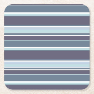 Porta-copo De Papel Quadrado Estrias de cinza azul